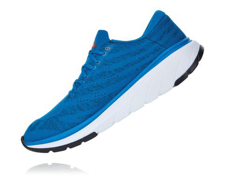 Running Shoes Mens - Hoka One One Cavu 3 - Blue - NSBTLDA-49